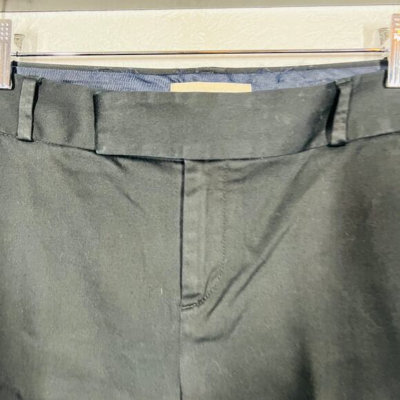 Banana Republic Straight Leg Pant Jeans Black Pleat Front Career Stretch- 4 - Picture 3 of 5